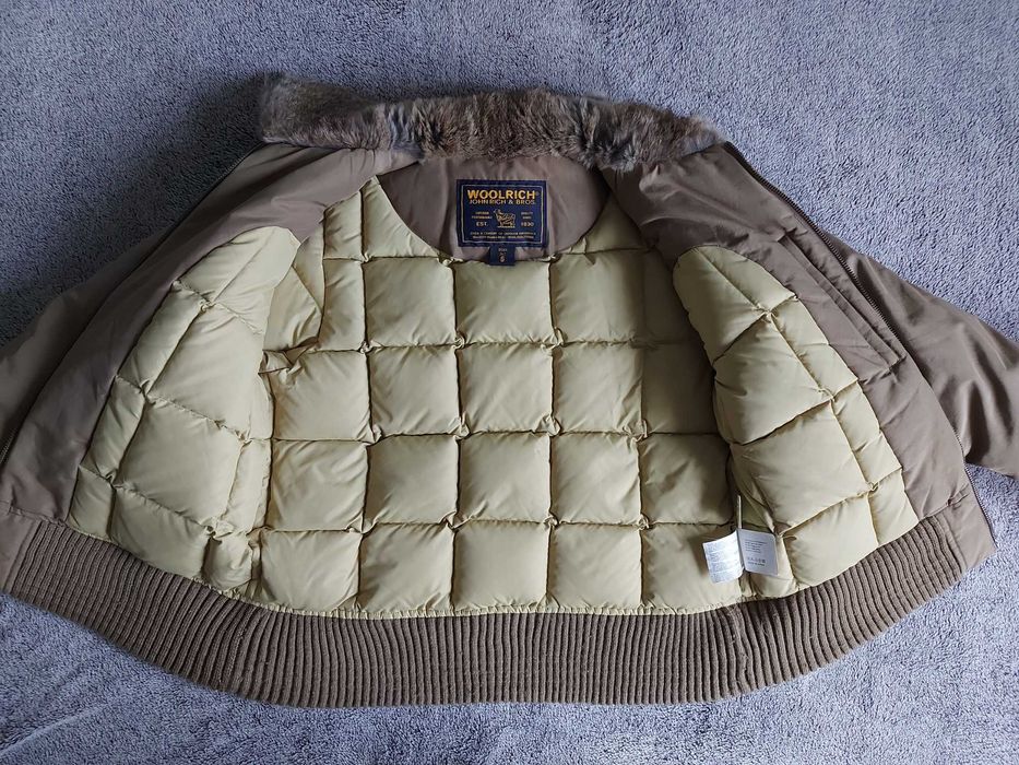 Дамско пухено яке Woolrich със заешки косъм - размер S