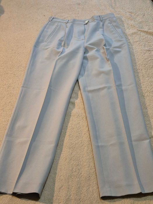 Pantaloni largi, drepți, gri deschis. House of Art, Marime 50