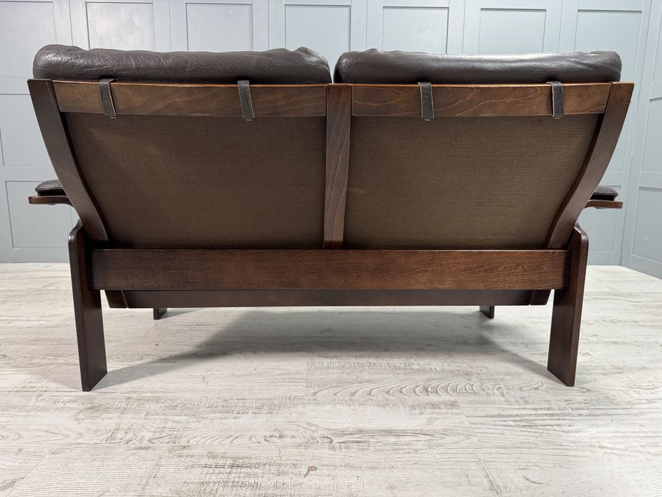 Винтидж кожен диван 2-ка Arne Norell Д1109