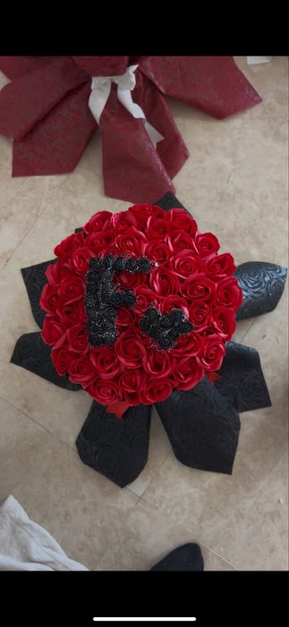 Букет, подарък за рожден ден, цветя, рози