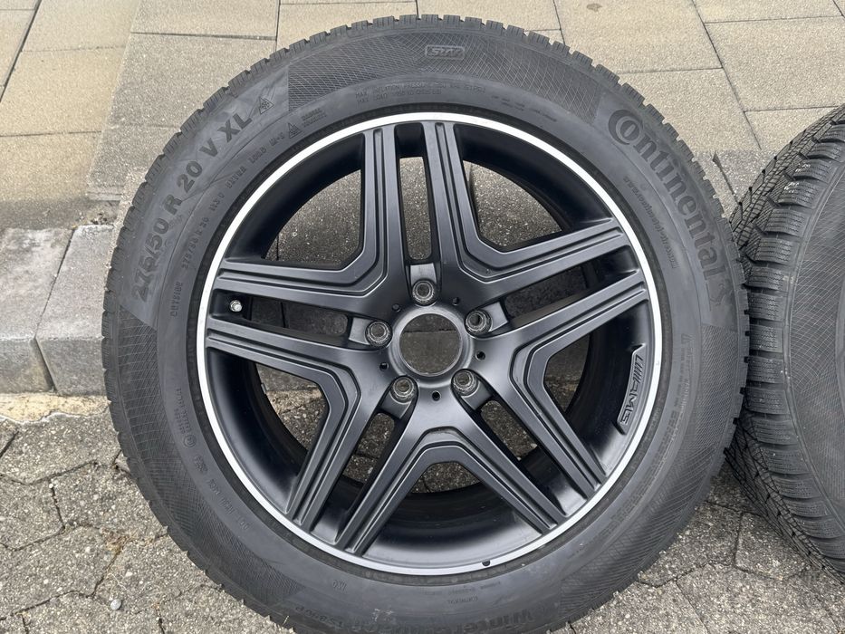4 jante originale mercedes G klass 63Amg anvelope iarna 2024 275/50/20     Mercedes-Benz G-Class W463