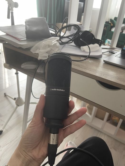 Microfon studio Audio Technica AT2020 + Adam Hall 4star mic xlr 2.5m