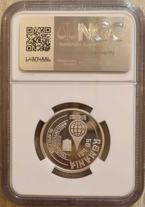 Set 3 monede argint BNR Delta Dunarii, gradate NGC PF 68 UC
