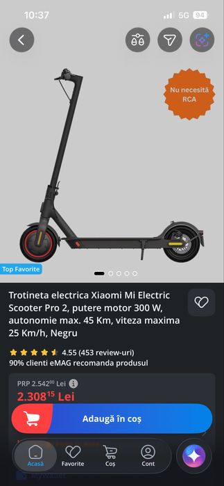 Trotineta electrica Xiaomi Mi Electric Scooter pro 2