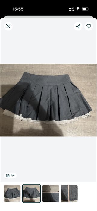 Юбка серая коротка