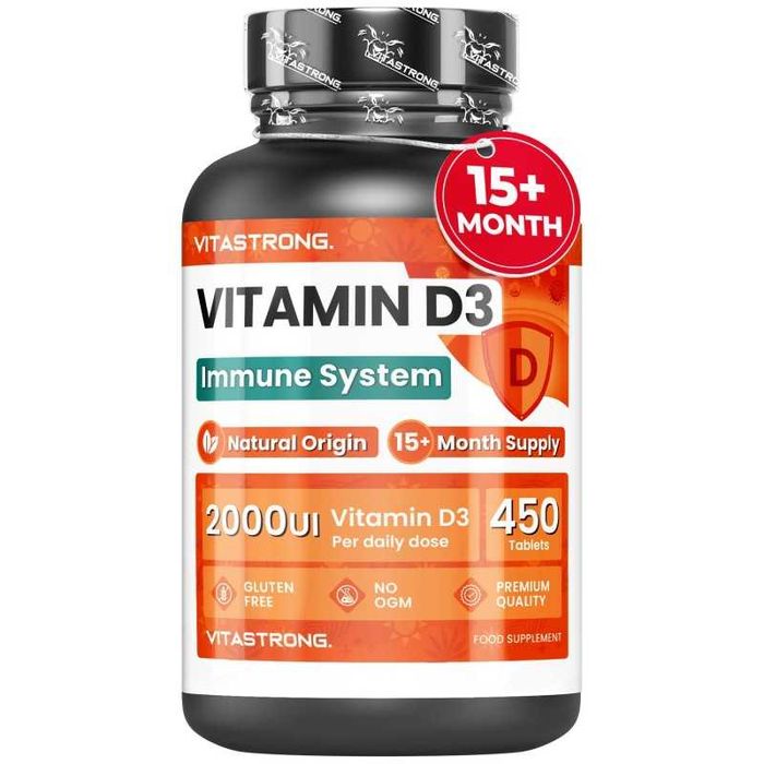 VITAMINA D3  PREMIUM Made in Italia  450 tablete  XXL