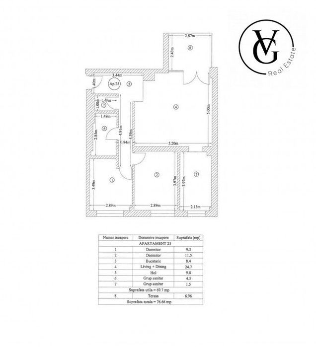 Apartament 3 camere - decomandat - zona Floreasca