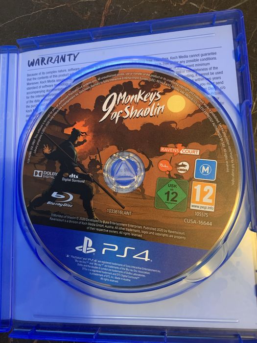Продавам 9 Monkeys of Shaolin PS4