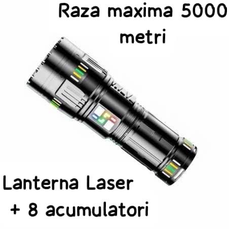 Lanterna Profesională Led Liquid Laser 35000Lm/380W-Raza Maxima 5000Metri