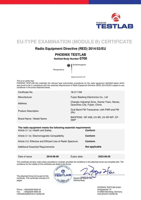 Радиостанция Baofeng UV-9R PRO голяма мощност 10W IP68 Водоустойчивост