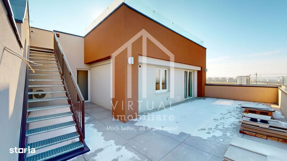 Penthouse de vanzare -3 camere, 91 mp+ 2 terase - la cheie
