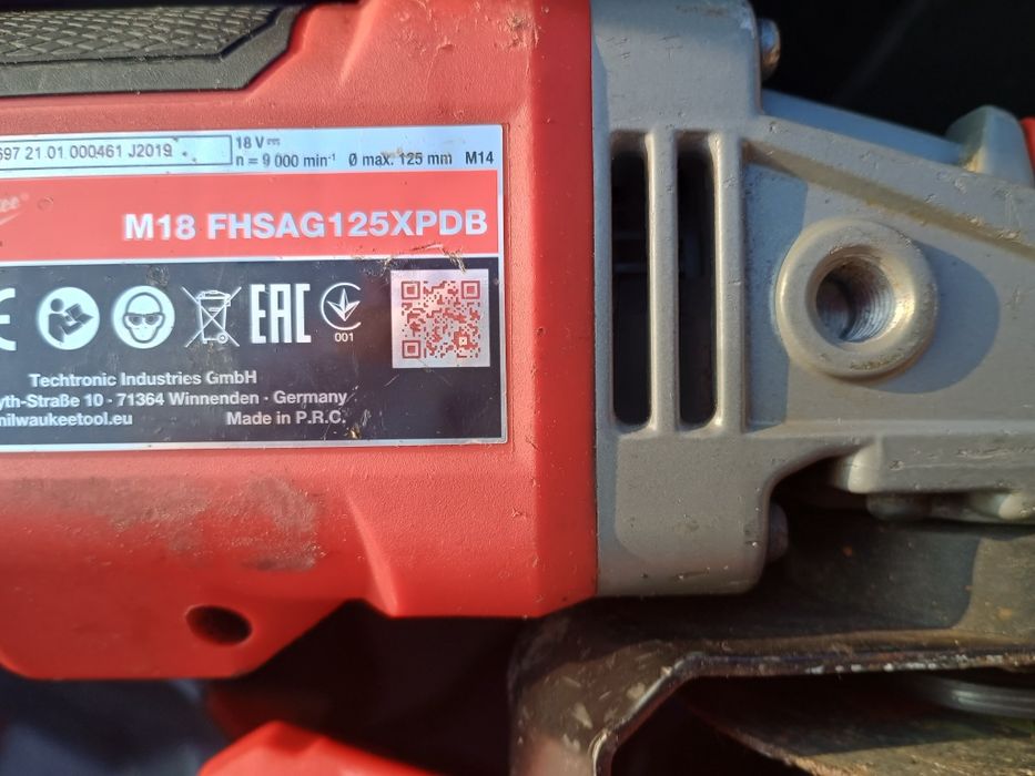 Flex milwaukee fhsag125xpdb , baterie 5.5 ah, incarcator rapid,cutie