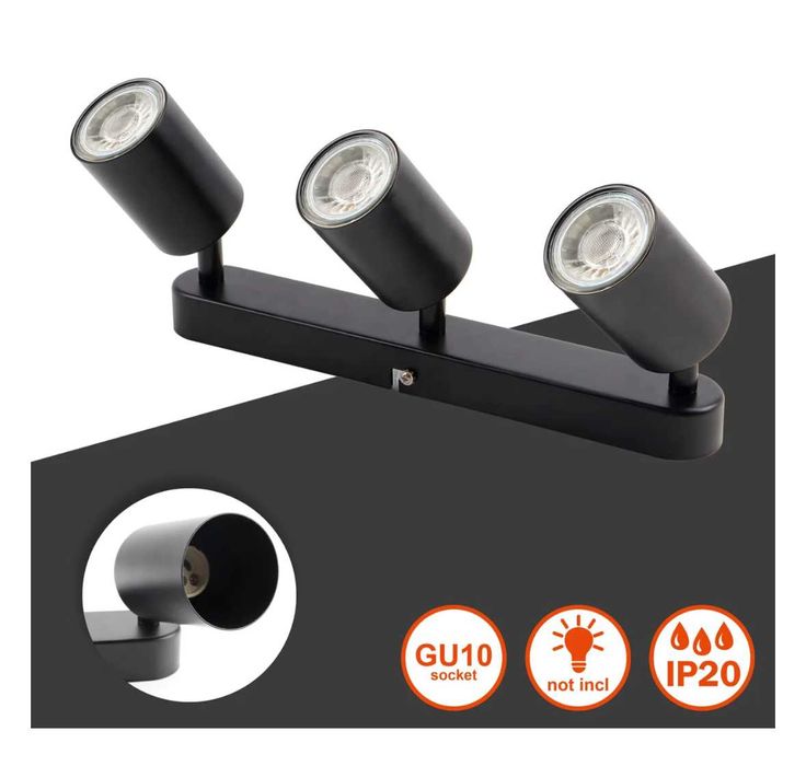 РАЗПРОДАЖБА! Спот LED лампа за таван - тройка и двойка GU10