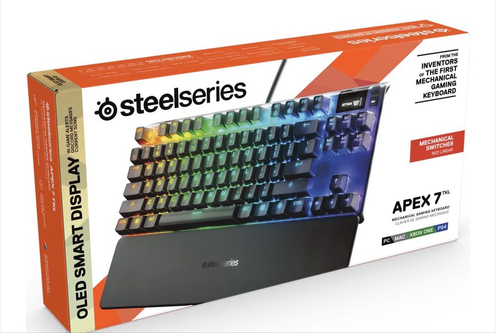 Tastatura steelseries apex tkl 7 red switches