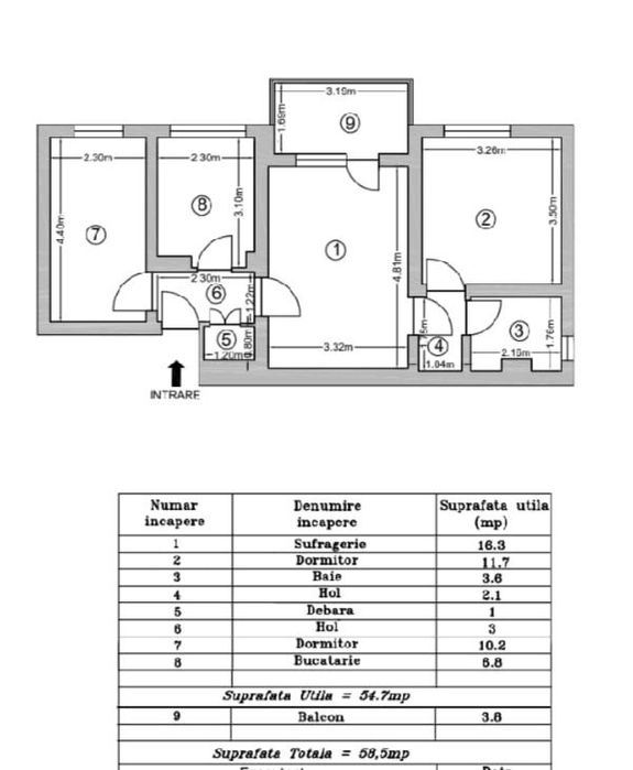 3 camere Calea București , etaj 2, Amplasament DEOSEBIT !