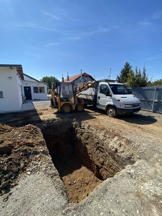 Închiriez minibuldoexcavator si transport marfa(nisip, balastru)