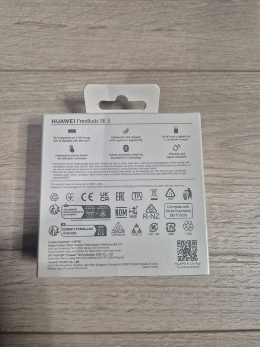 Слушалки  Huawei FreeBuds SE 3, True Wireless, Микрофон, Bluetoo