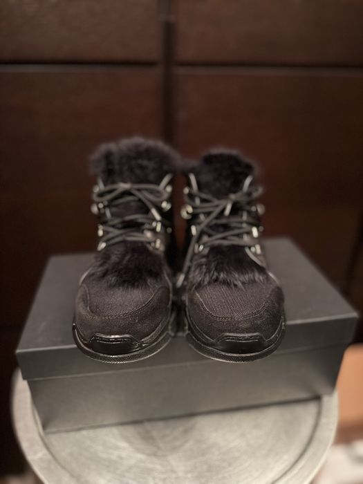 Кожени обувки с естествен косъм Eva Minge