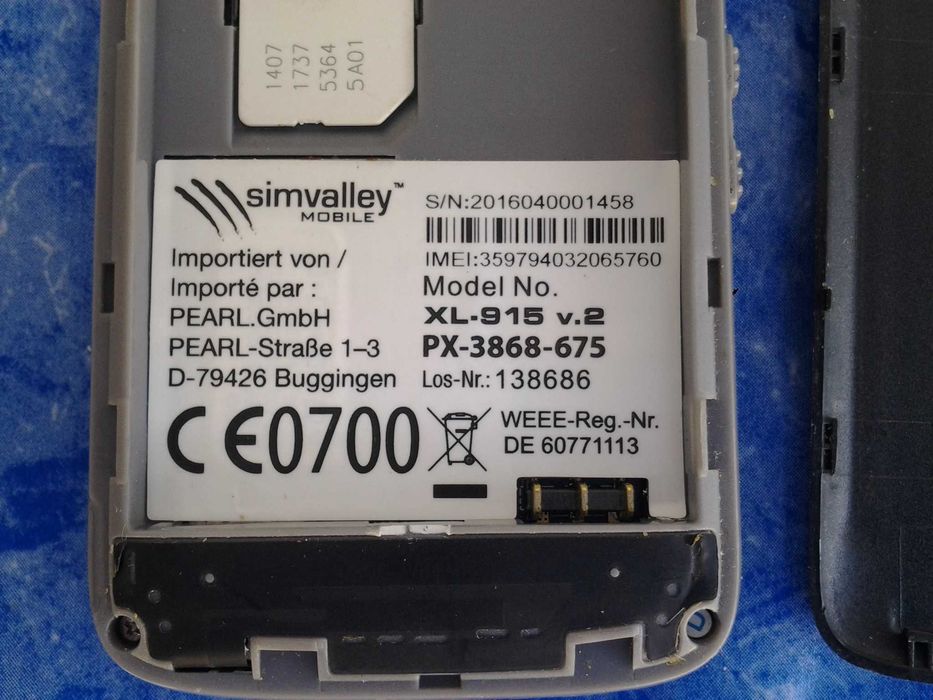 **Telefon mobil Seniori, Taste Mari, Buton SOS, Meniu simplu