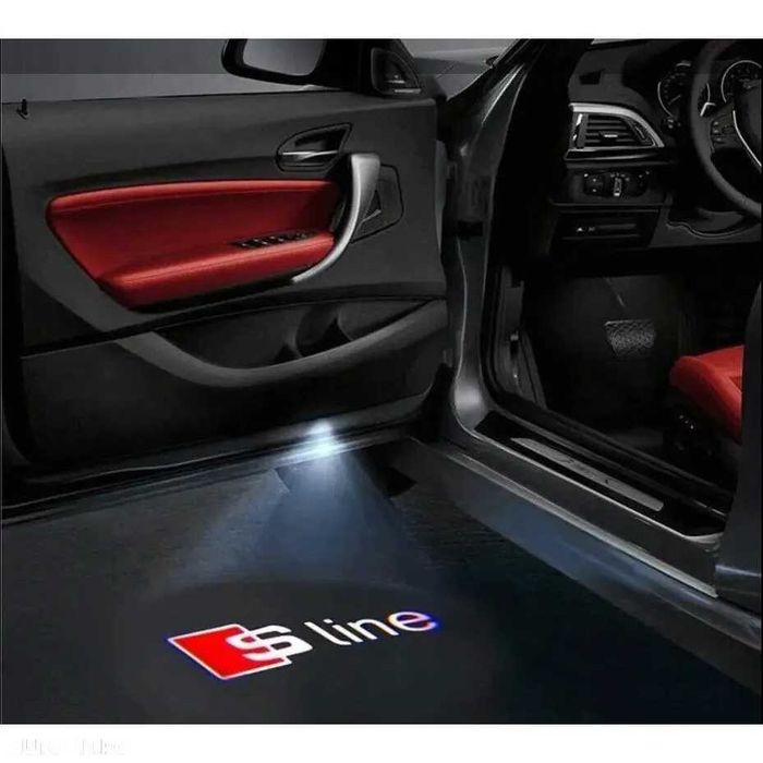 Set Logo Proiectoare Lampi 3D LED Lumini Usi Portiere S-Line Audi A Q