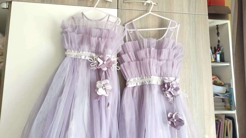 Детски официални лилави рокли
