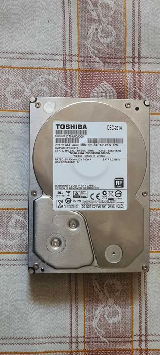 Hard Disk de 3 Tb pentru PC,putin folosit,stare excelenta