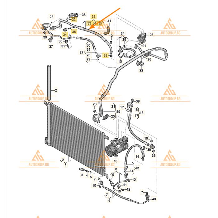Тръба климатик за audi a8 d5 4n - 4n1816742a