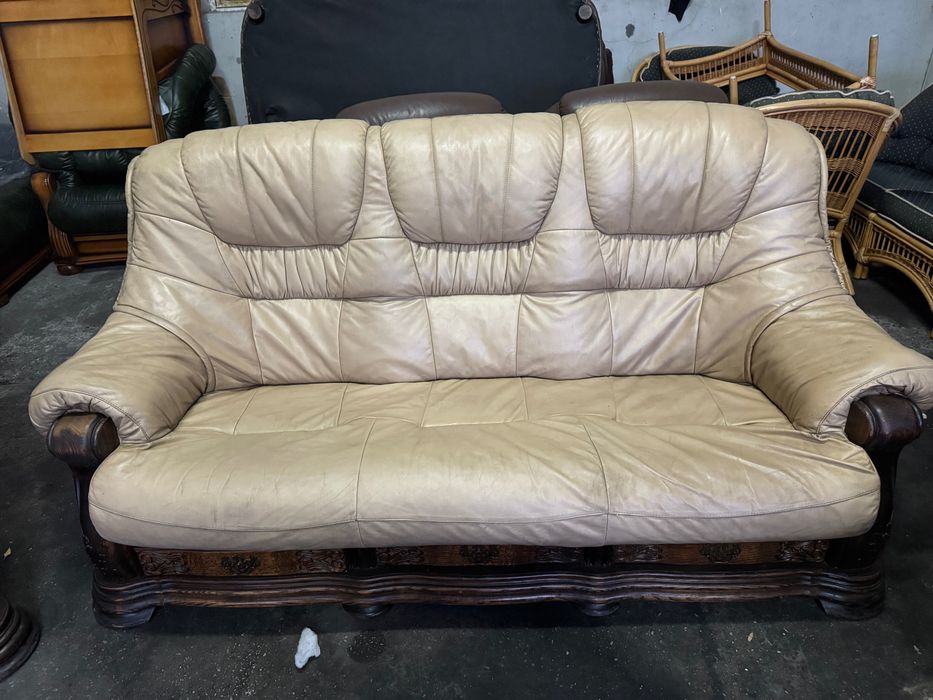 Гарнитура естествена кожа