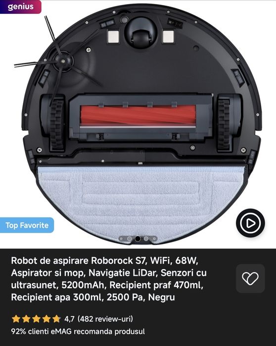 Roborok s7 puțin folosit