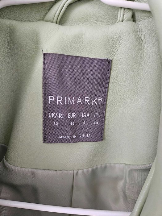 Primark яке зелено, изкуствена кожа тип байкър