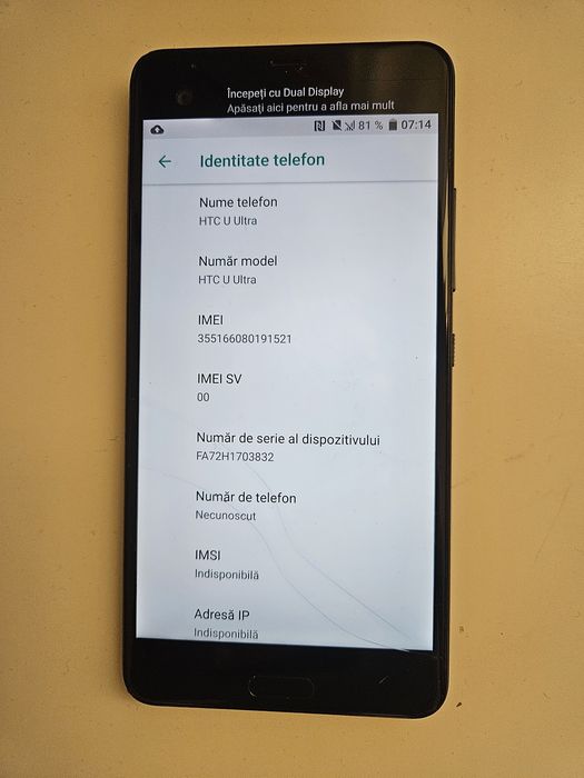 Htc u ultra 64g display 5.7"