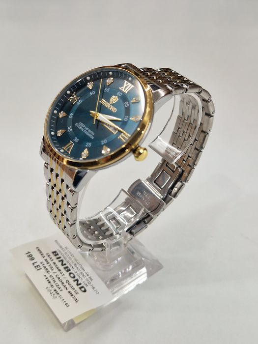 Ceas Binbond Quartz Curea Metalica Garanție!#60458