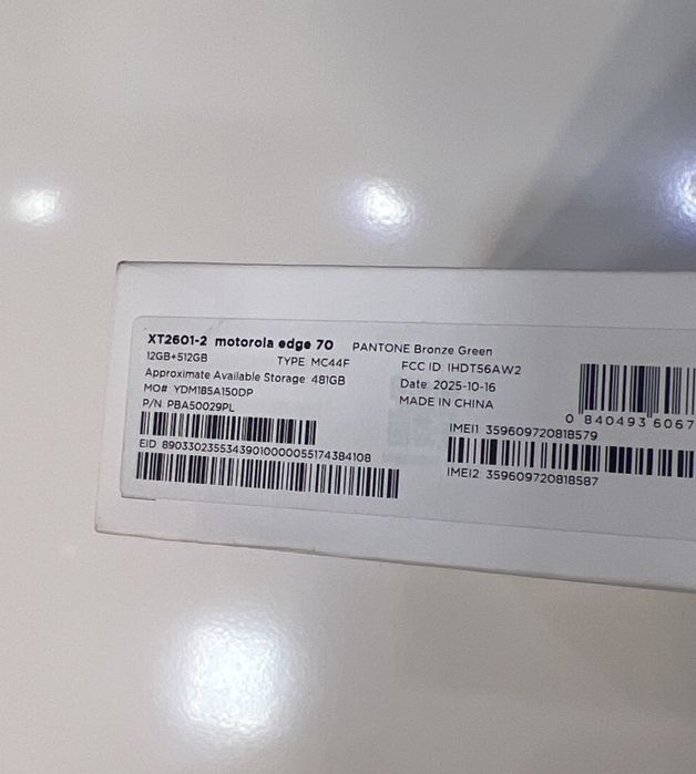Motorola edge 70 • NOU • 512 GB • 12 GB RAM • Verde