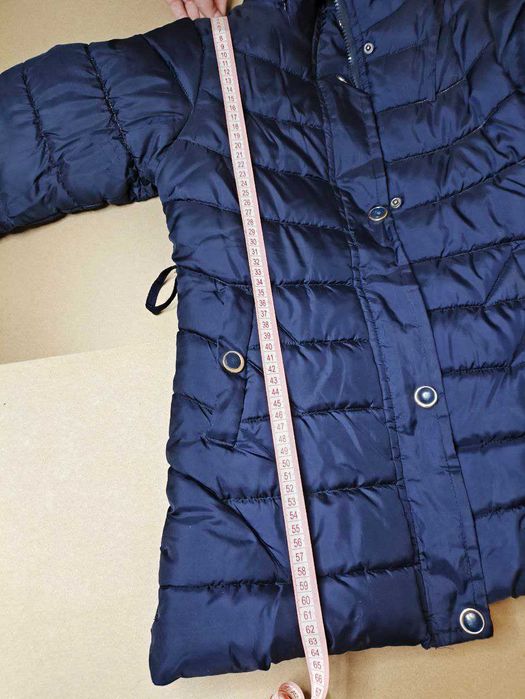 Детская куртка для девочки 7-9 лет, теплая, зимняя, капюшон, пояс