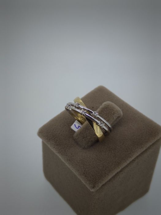 Inel aur 18k 4.38gr cu diamante naturale (r)