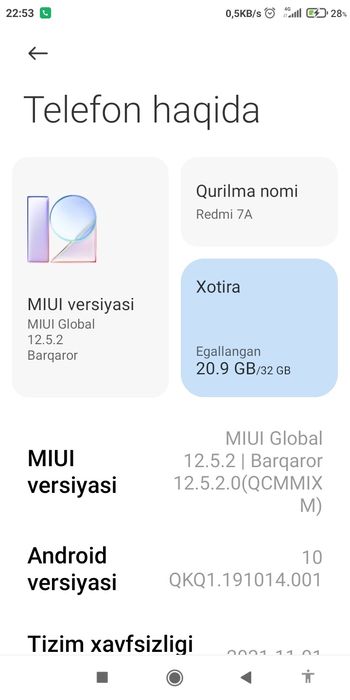 Redmi 7A holati yahshi