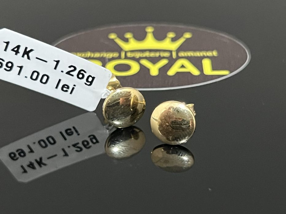 Bijuteria Royal CB : Cercei copil aur 14K  1,26 grame