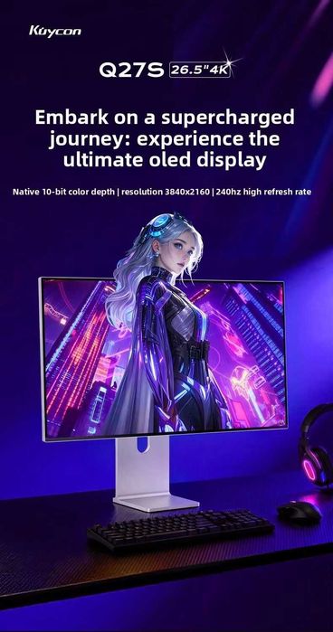 Новый, топовый монитор 27 дюйм Kuycon Q27S 4K QD OLED