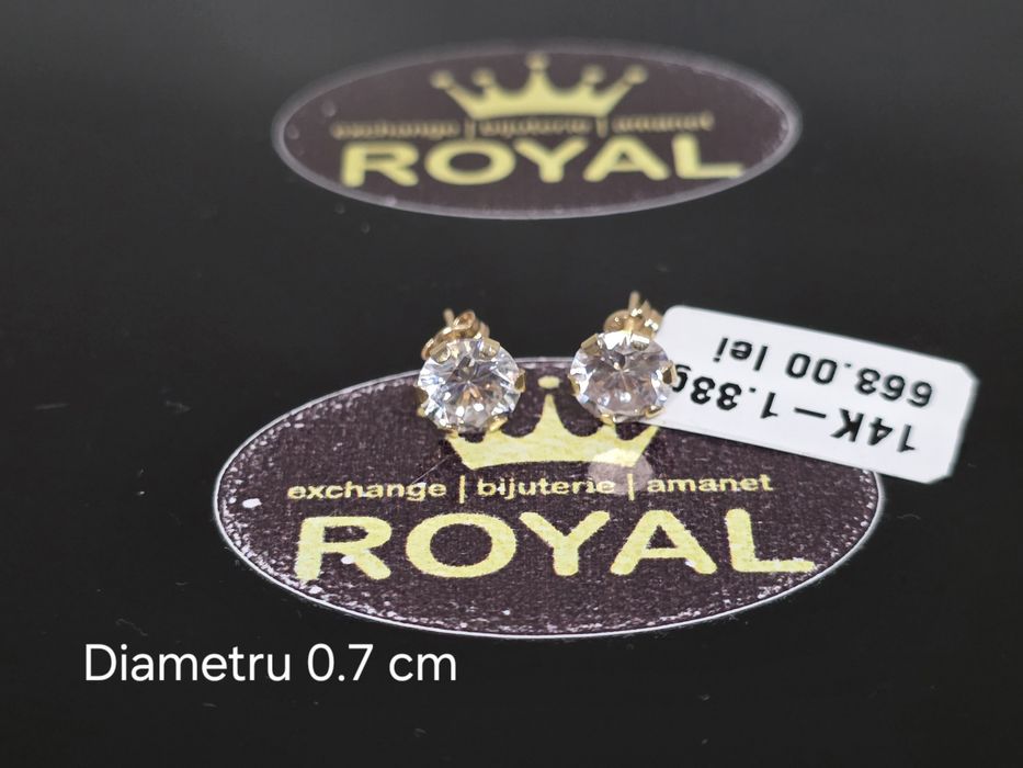 Bijuteria Royal: Cercei aur 14k/1.33 gr