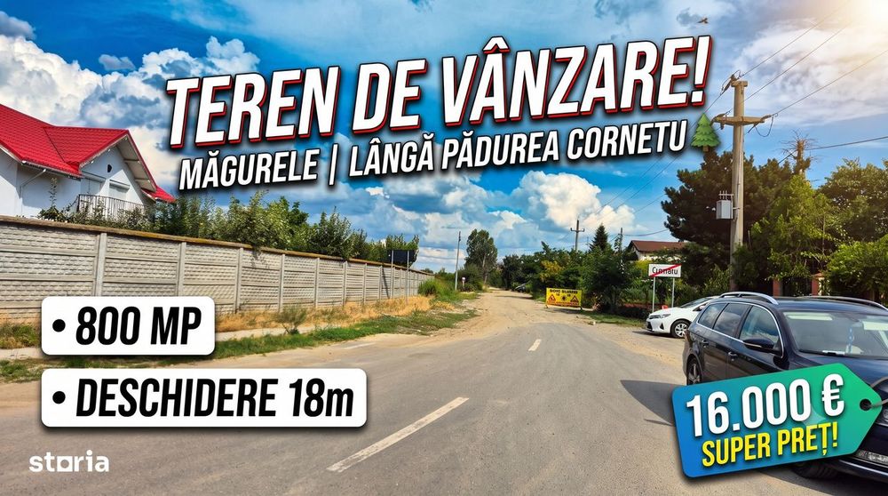 Teren de Casa 800 mp in Magurele langa Padurea Cornetu