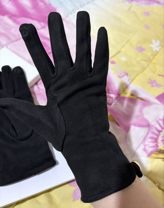 Луксозни черни ръкавици Diana & Co