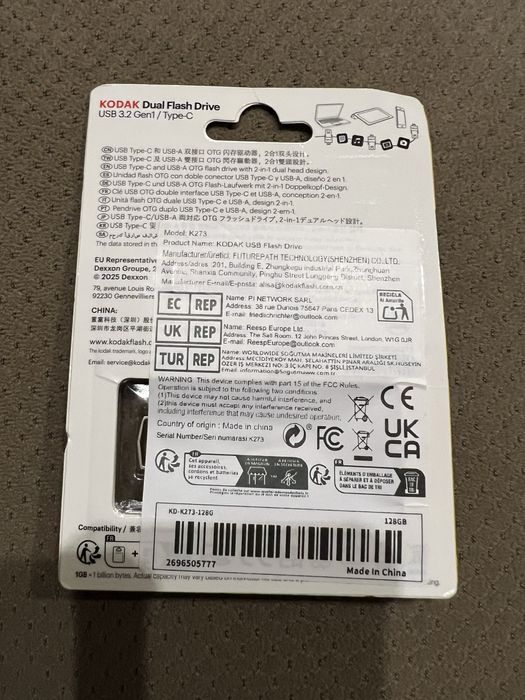 Флешка. USB -Type-C. 3.2 KODAK ; 128 Gb