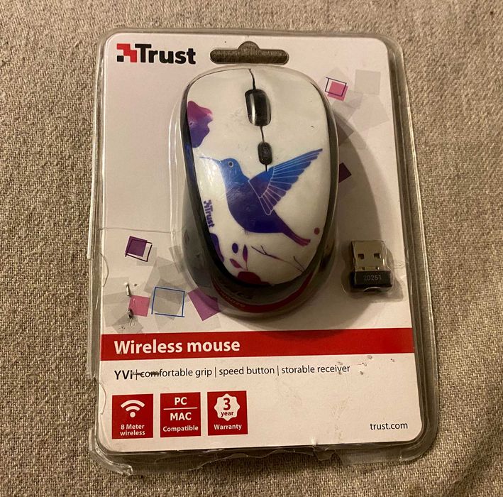Mouse Trust Yvi, Wireless, USB, Bird