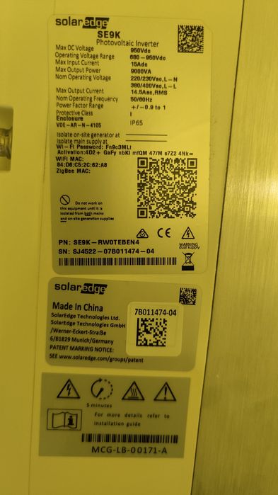 Invertor pentru sisteme fotovoltaice SolarEdge SE9K