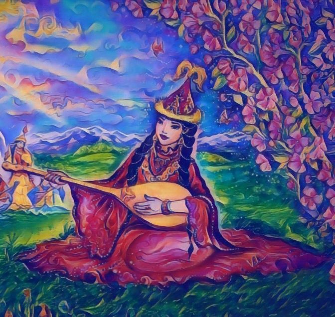 Тәжірибелі әнші-күйші (адырна, домбыра)