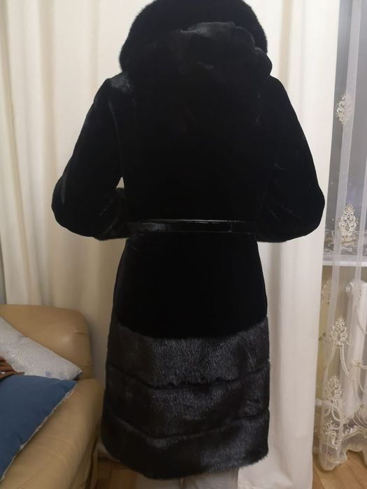 Шуба цигейка+норка