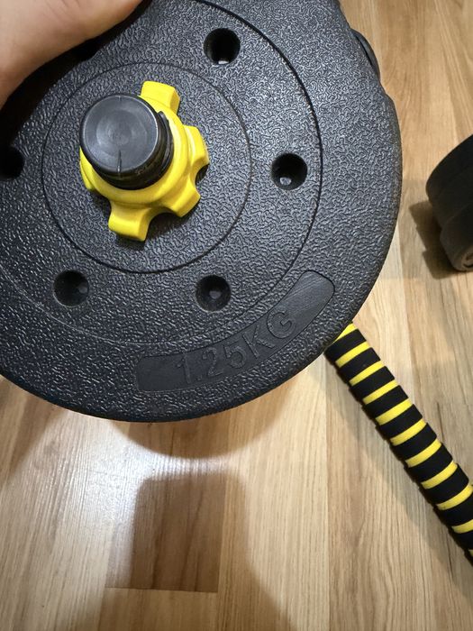 Set de gantere reglabile din bitum 20 kg