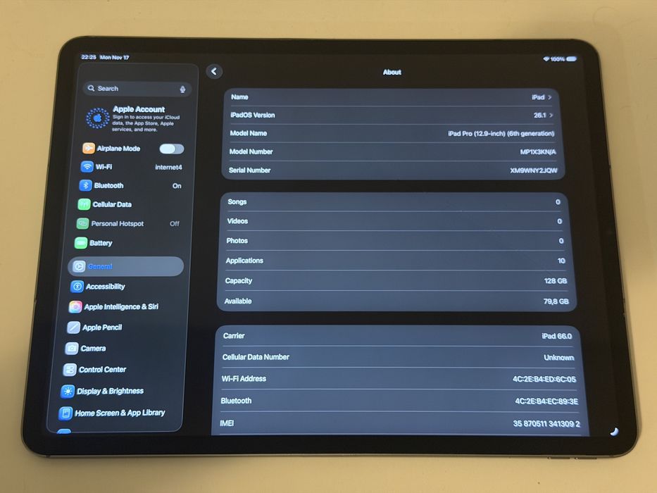 Apple iPad Pro 12.9-inch gen. 6 M2 Cellular husa pencil MDM scos