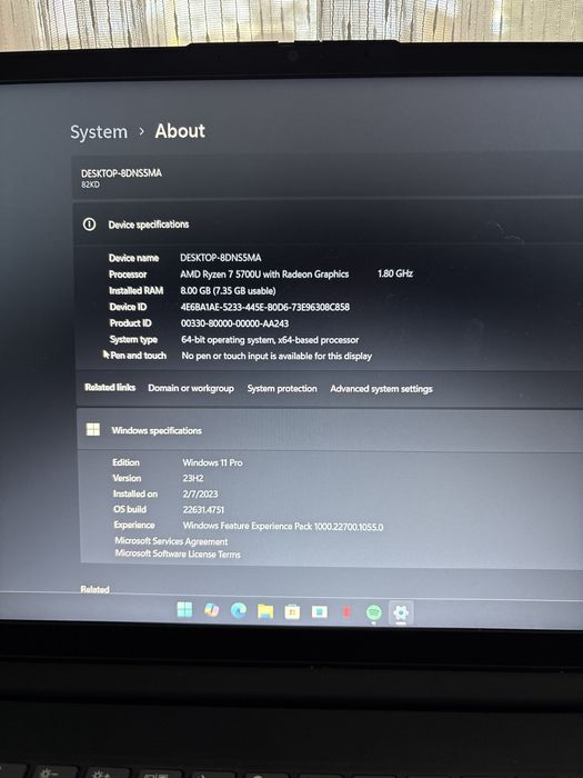 Vand laptop lenovo V15 G2-ALC