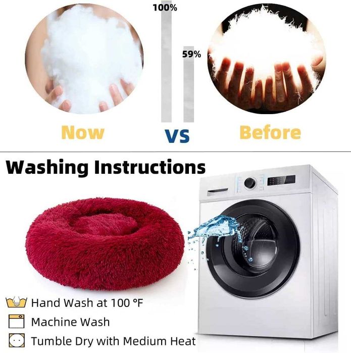 Успокояващо легло за малки и средни кучета и котки, 50 см